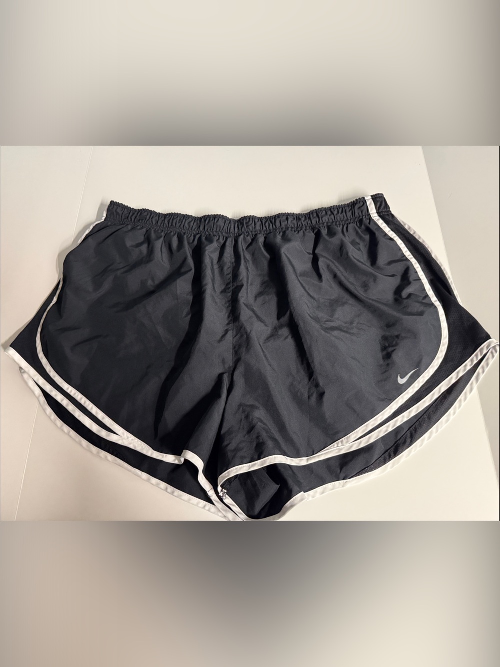 Nike Black Women's Athletic Shorts with White Trim
